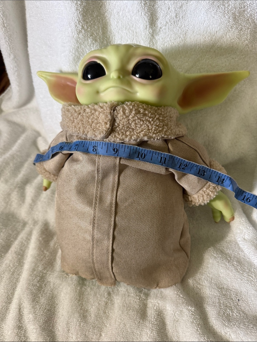 Star Wars Pale Green Grogu Plush with Tan Sherpa Coat